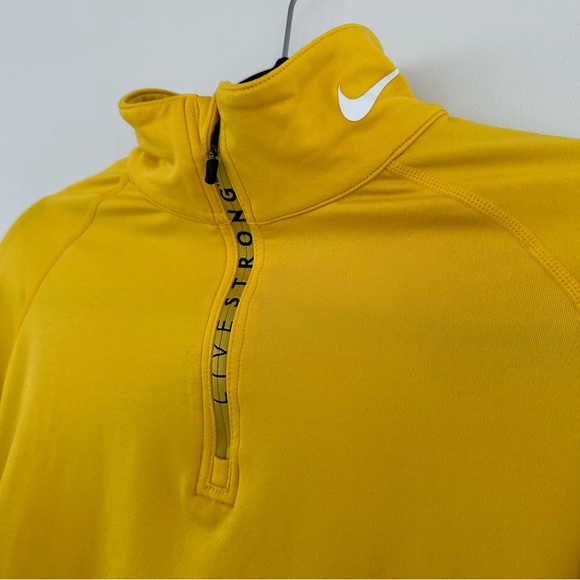 Nike Livestrong 1/4 Zip Dri-Fit Yellow Size Women's Large - Picture 2 of 7